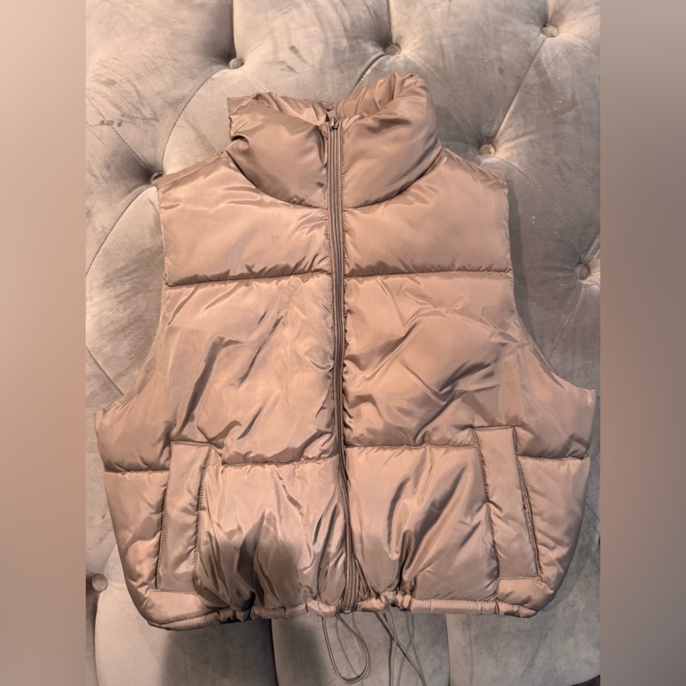 Urban Republic Women's Light Brown Puffer Vest